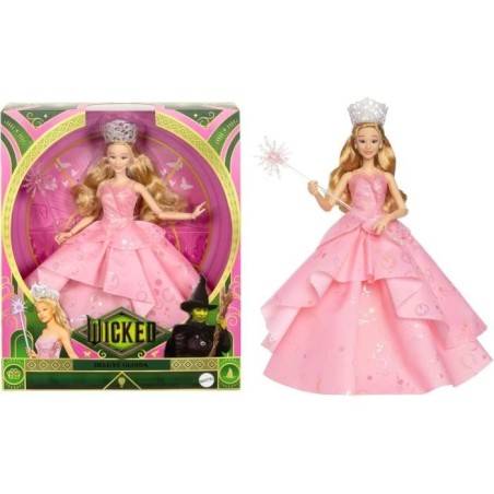 Mattel-Wicked-Poupée Glinda avec tenue amovible et accessoires - HXY3