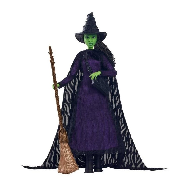 Mattel-Wicked-Poupée Elphaba avec cheveux tressés et multiples poses - Wicked - HXY38 Mattel-Wicked-Poupée Elphaba avec cheveux tressés et multiples poses - Wicked - HXY38
