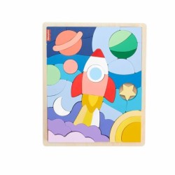 FISHER-PRICE Puzzle en Bois L'Espace-Puzzle 42 pieces pour les petits
