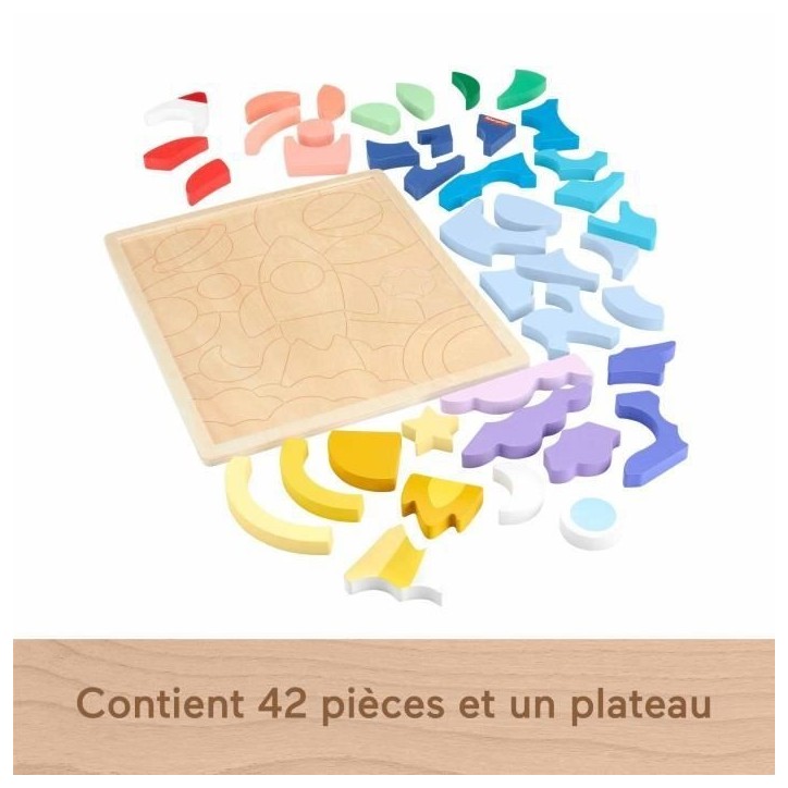 FISHER-PRICE Puzzle en Bois L'Espace-Puzzle 42 pieces pour les petits - Fisher-Price - HXY42 FISHER-PRICE Puzzle en Bois L'Espace-Puzzle 42 pieces pour les petits - Fisher-Price - HXY42