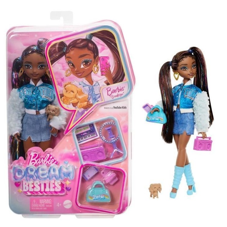BARBIE équipe de Reve « Brooklyn »-Poupée et 8 accessoires - Barbie - HYC22 BARBIE équipe de Reve « Brooklyn »-Poupée et 8 accessoires - Barbie - HYC22