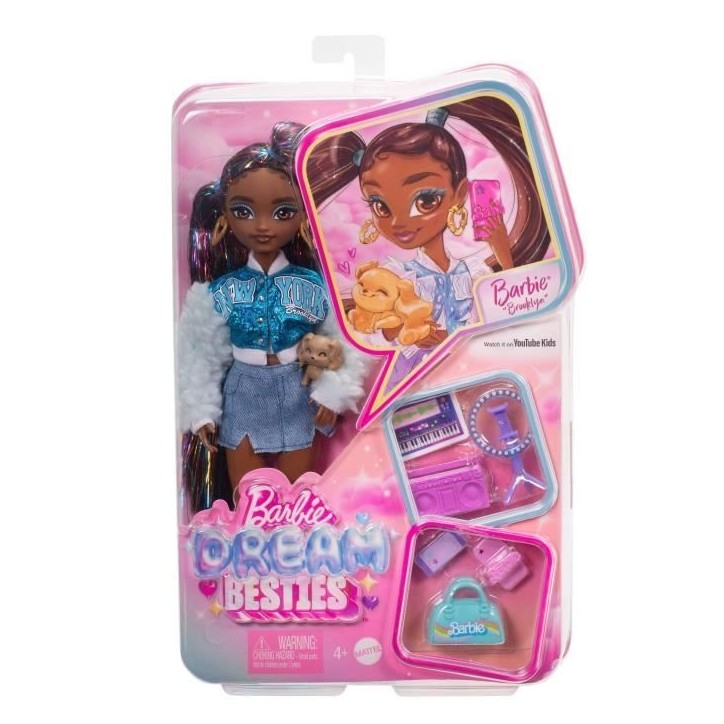 BARBIE équipe de Reve « Brooklyn »-Poupée et 8 accessoires - Barbie - HYC22 BARBIE équipe de Reve « Brooklyn »-Poupée et 8 accessoires - Barbie - HYC22