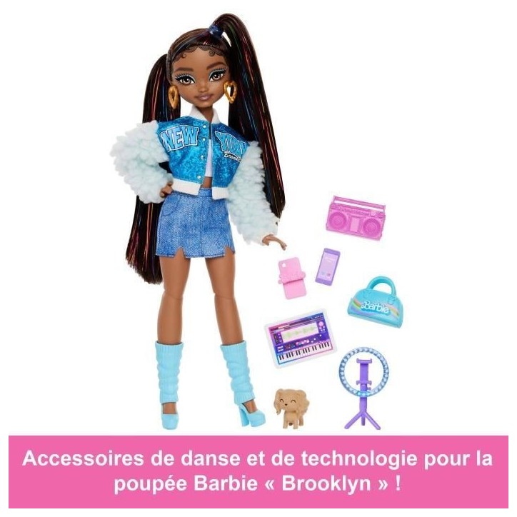 BARBIE équipe de Reve « Brooklyn »-Poupée et 8 accessoires - Barbie - HYC22 BARBIE équipe de Reve « Brooklyn »-Poupée et 8 accessoires - Barbie - HYC22