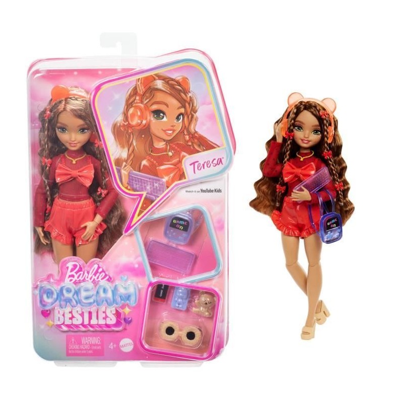 BARBIE équipe de Reve Teresa-Poupée et accessoires - Barbie - HYC23 BARBIE équipe de Reve Teresa-Poupée et accessoires - Barbie - HYC23