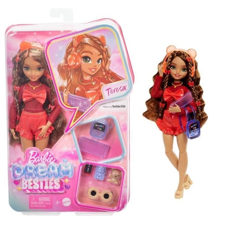 BARBIE équipe de Reve Teresa-Poupée et accessoires - Barbie - HYC23 BARBIE équipe de Reve Teresa-Poupée et accessoires - Barbie - HYC23