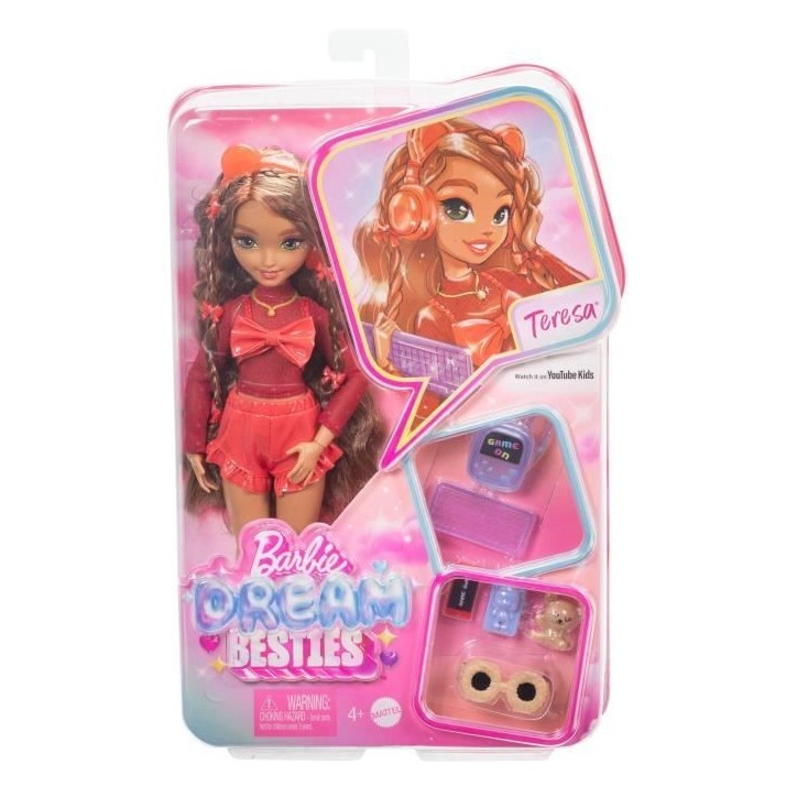 BARBIE équipe de Reve Teresa-Poupée et accessoires - Barbie - HYC23 BARBIE équipe de Reve Teresa-Poupée et accessoires - Barbie - HYC23