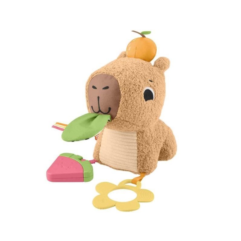 Fisher-Price-Mon Capybara Câlins-Peluche Anneau De Dentition Et Hoche Fisher-Price-Mon Capybara Câlins-Peluche Anneau De Dentition Et Hoche