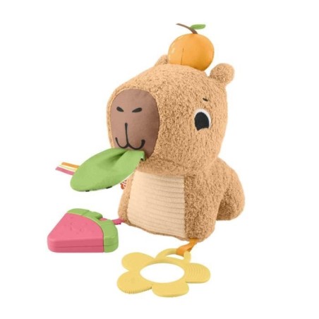 Fisher-Price-Mon Capybara Câlins-Peluche Anneau De Dentition Et Hoche