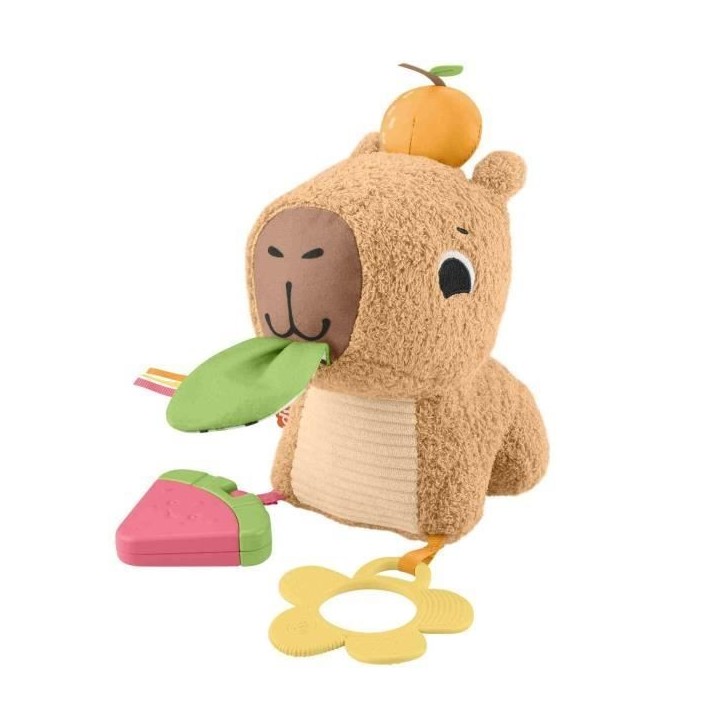 Fisher-Price-Mon Capybara Câlins-Peluche Anneau De Dentition Et Hochet - Des 3 mois- HYR54