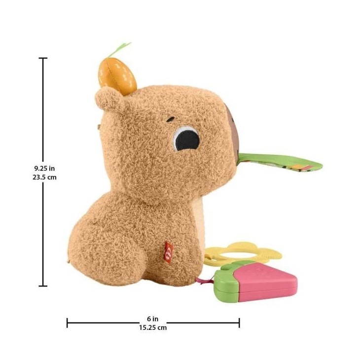 Fisher-Price-Mon Capybara Câlins-Peluche Anneau De Dentition Et Hochet - Des 3 mois- HYR54