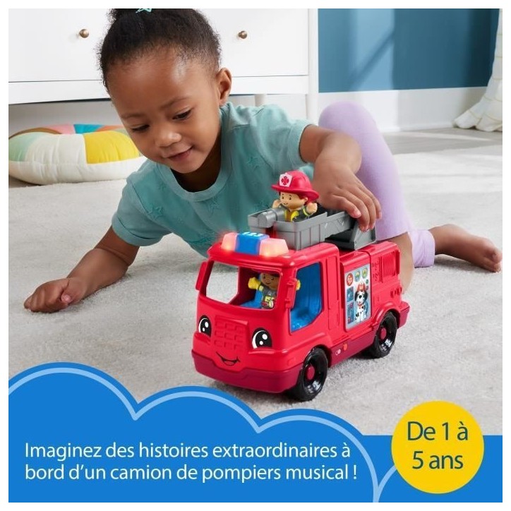 Fisher-Price-Little People-Camion de pompiers version multilingue HYR88