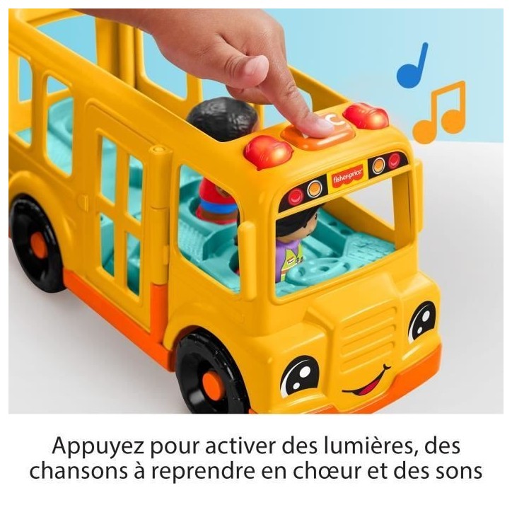 Fisher-Price Little People-Le Bus Scolaire-Véhicule musical a pousser HYT03 Fisher-Price Little People-Le Bus Scolaire-Véhicule musical a pousser HYT03