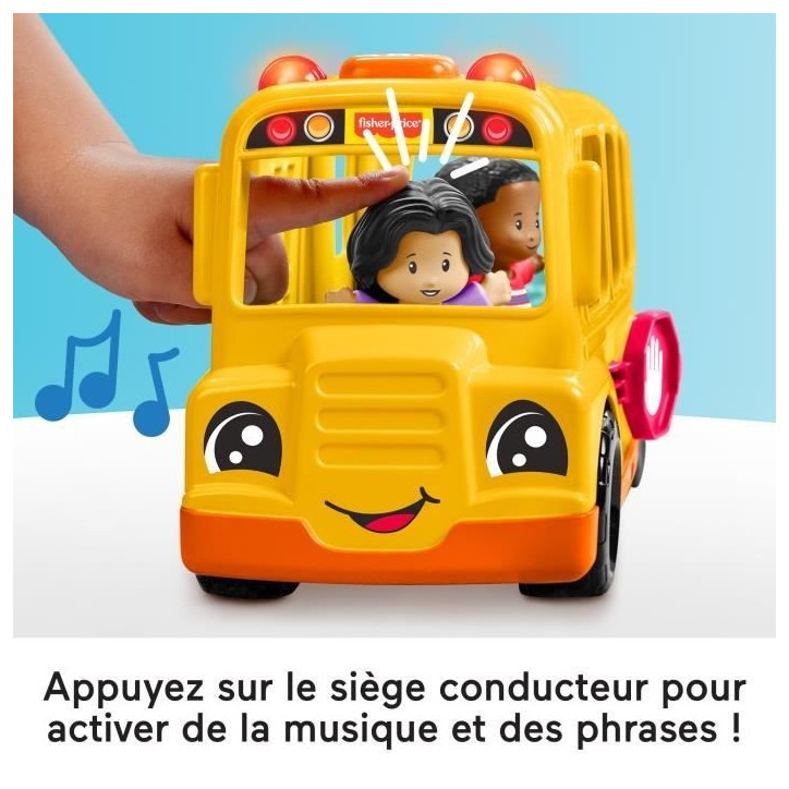 Fisher-Price Little People-Le Bus Scolaire-Véhicule musical a pousser HYT03 Fisher-Price Little People-Le Bus Scolaire-Véhicule musical a pousser HYT03