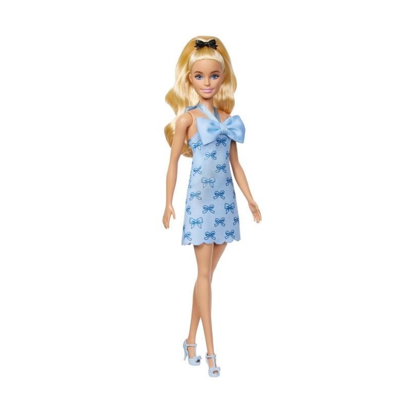 Barbie - Poupée Barbie Fashionistas Robe Dos Nu Bleu Layette avec noe Barbie - Poupée Barbie Fashionistas Robe Dos Nu Bleu Layette avec noe
