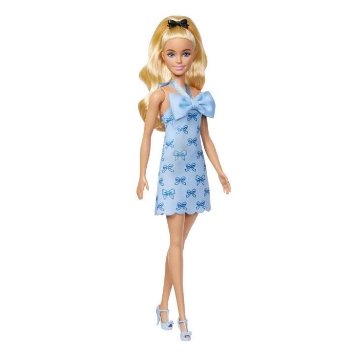 Barbie - Poupée Barbie Fashionistas Robe Dos Nu Bleu Layette avec noeud - Barbie - HYT93 Barbie - Poupée Barbie Fashionistas Robe Dos Nu Bleu Layette avec noeud - Barbie - HYT93