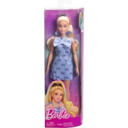 Barbie - Poupée Barbie Fashionistas Robe Dos Nu Bleu Layette avec noe