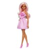 Barbie - Poupée Barbie Fashionistas Robe Sans Bretelle Rose avec acce