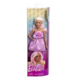 Barbie - Poupée Barbie Fashionistas Robe Sans Bretelle Rose avec acce