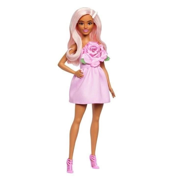 Barbie - Poupée Barbie Fashionistas Robe Sans Bretelle Rose avec accessoires - Barbie - HYT94 Barbie - Poupée Barbie Fashionistas Robe Sans Bretelle Rose avec accessoires - Barbie - HYT94