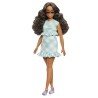 Barbie - Poupée Barbie Fashionistas Robe Vert Menthe avec lunettes -