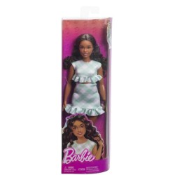 Barbie - Poupée Barbie Fashionistas Robe Vert Menthe avec lunettes -