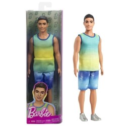 Barbie-Fashionistas-Poupée Ken Avec Débardeur Dégradé Et Short En