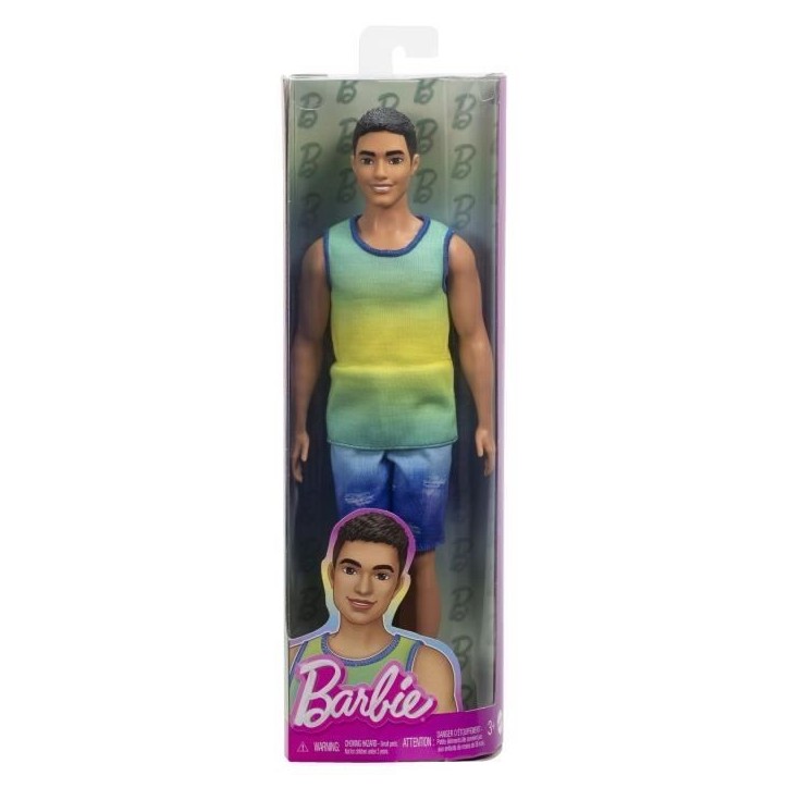 Barbie-Fashionistas-Poupée Ken Avec Débardeur Dégradé Et Short En Jean - 3ans+ - HYV00 Barbie-Fashionistas-Poupée Ken Avec Débardeur Dégradé Et Short En Jean - 3ans+ - HYV00