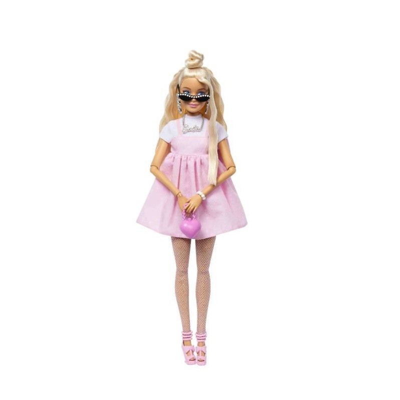 Barbie-Deluxe Style-Poupée Barbie Blonde a Robe Rose Pastel - 4ans+ - Barbie-Deluxe Style-Poupée Barbie Blonde a Robe Rose Pastel - 4ans+ -