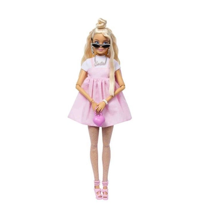 Barbie-Deluxe Style-Poupée Barbie Blonde a Robe Rose Pastel - 4ans+ - HYV27 Barbie-Deluxe Style-Poupée Barbie Blonde a Robe Rose Pastel - 4ans+ - HYV27
