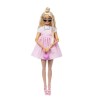 Barbie-Deluxe Style-Poupée Barbie Blonde a Robe Rose Pastel - 4ans+ -