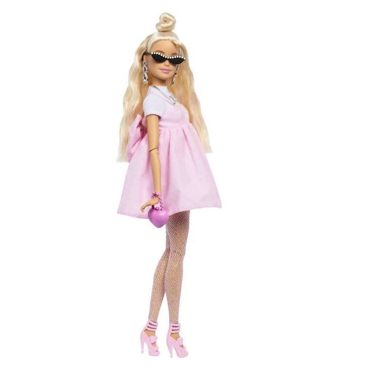 Barbie-Deluxe Style-Poupée Barbie Blonde a Robe Rose Pastel - 4ans+ - HYV27 Barbie-Deluxe Style-Poupée Barbie Blonde a Robe Rose Pastel - 4ans+ - HYV27