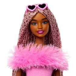 Barbie-Deluxe Style-Poupée Barbie a Combinaison Rose Tissu Doux - 4 a