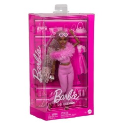 Barbie-Deluxe Style-Poupée Barbie a Combinaison Rose Tissu Doux - 4 a