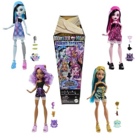 Monster High-Secrets Enfouis-Coffret Poupée Soirée Pyjama Terrifiant