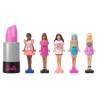 BARBIE Coffret Mini BarbieLand 6 rouge a levres avec mini poupées - J