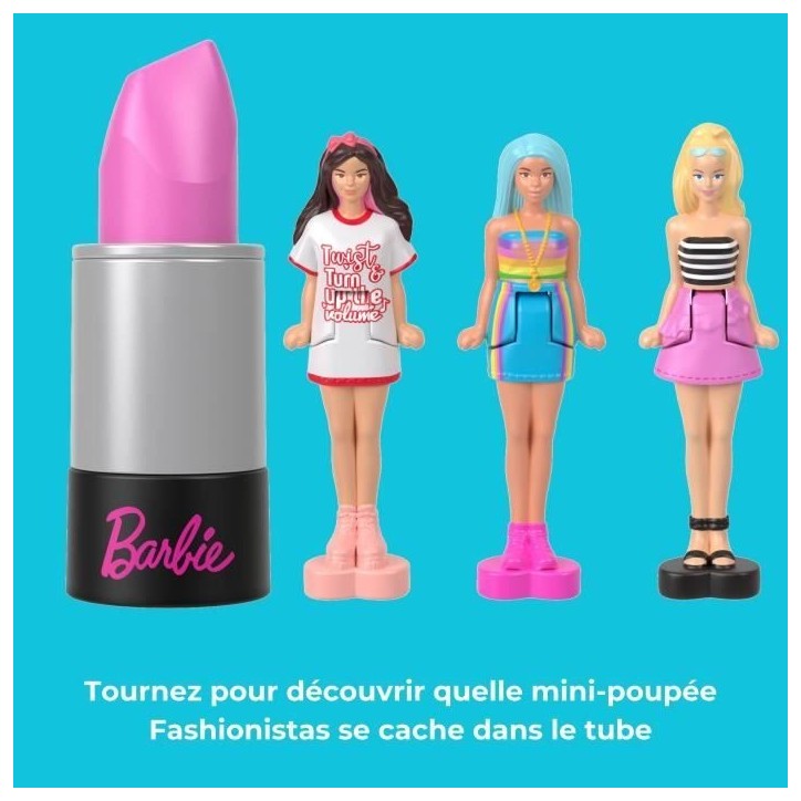 BARBIE Coffret Mini BarbieLand 6 rouge a levres avec mini poupées - JBD26 BARBIE Coffret Mini BarbieLand 6 rouge a levres avec mini poupées - JBD26