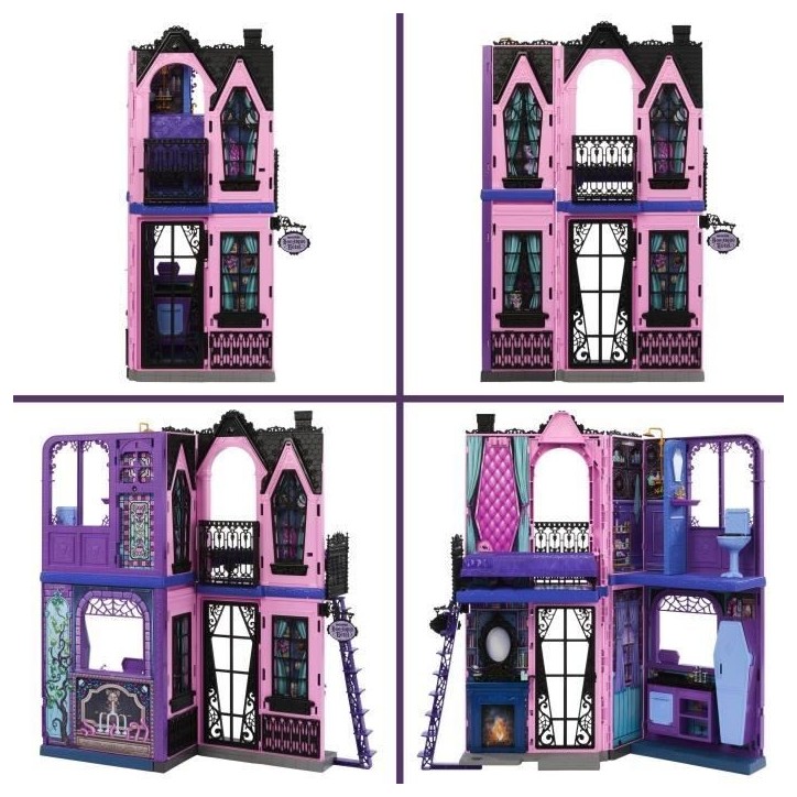 Monster High - Hôtel Bouh-tique - Maison de poupée et accessoires - Monster High - JBF16 Monster High - Hôtel Bouh-tique - Maison de poupée et accessoires - Monster High - JBF16