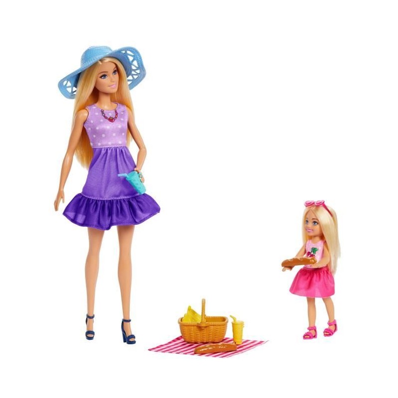 Barbie-Famille Et Amis-Barbie Pique-Nique-Coffret 2 Poupées - 3 ans+- Barbie-Famille Et Amis-Barbie Pique-Nique-Coffret 2 Poupées - 3 ans+-