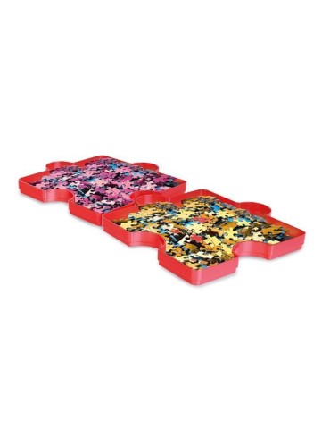Boîte de tri pour puzzle - Clementoni - Multicolore - 6 compartiments de rangement en forme de piece de puzzle