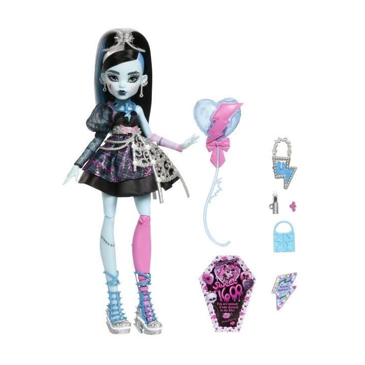 Monster High - Frankie Stein Anniversaire Monstrueusement Mémorable - Poupée - Monster High - JBG75 Monster High - Frankie Stein Anniversaire Monstrueusement Mémorable - Poupée - Monster High - JBG75