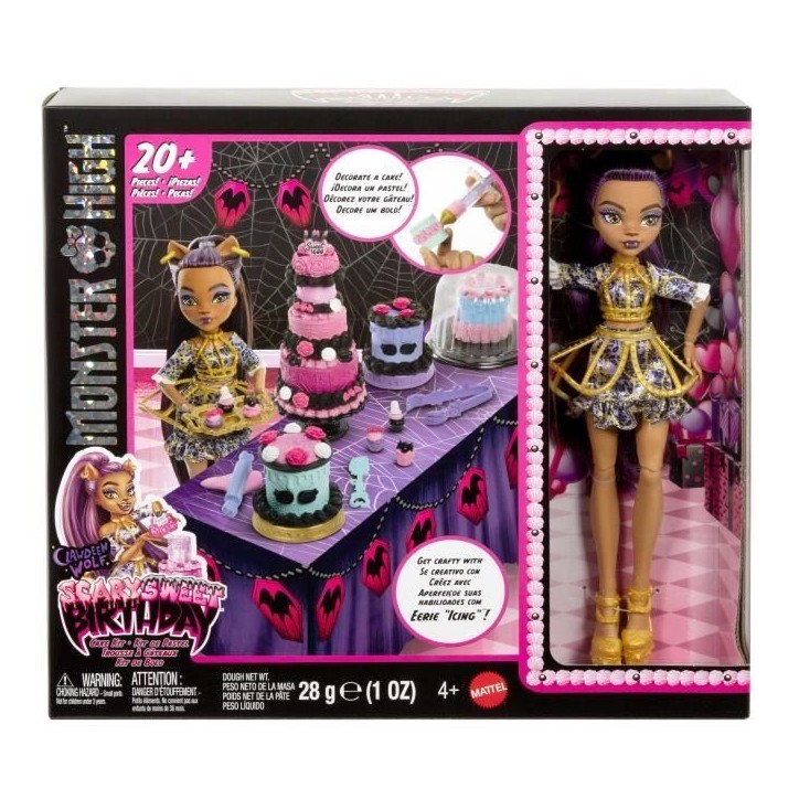 Monster High-Kit Gâteau d'Anniversaire Clawdeen Wolf - Monster High - JBG78 Monster High-Kit Gâteau d'Anniversaire Clawdeen Wolf - Monster High - JBG78
