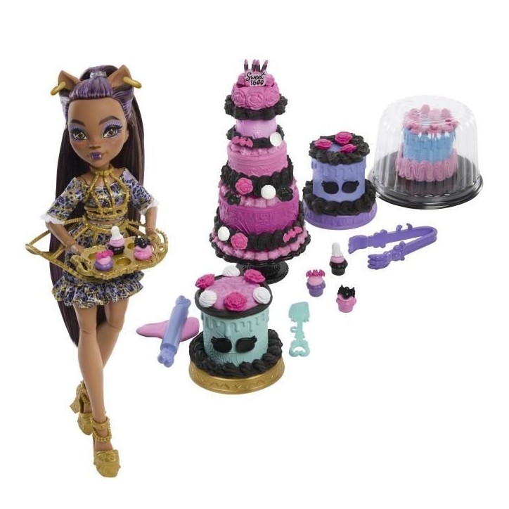 Monster High-Kit Gâteau d'Anniversaire Clawdeen Wolf - Monster High - JBG78 Monster High-Kit Gâteau d'Anniversaire Clawdeen Wolf - Monster High - JBG78