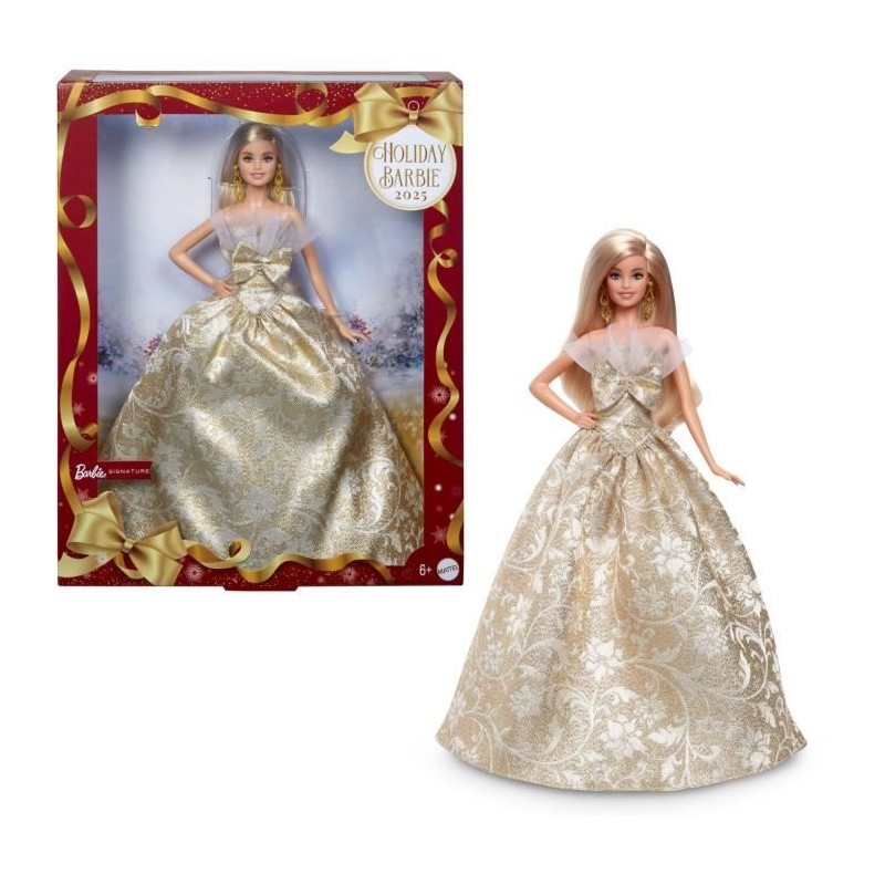 Barbie - Poupée Joyeux Noël - Poupée blonde - JBH95