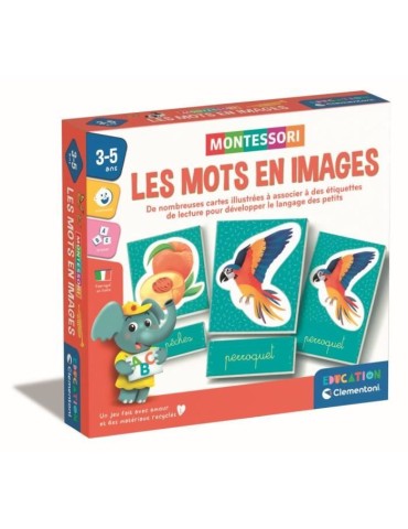 Montessori - Clementoni - Les mots en images - Jeu éducatif développement du lexique - Dés 3 ans