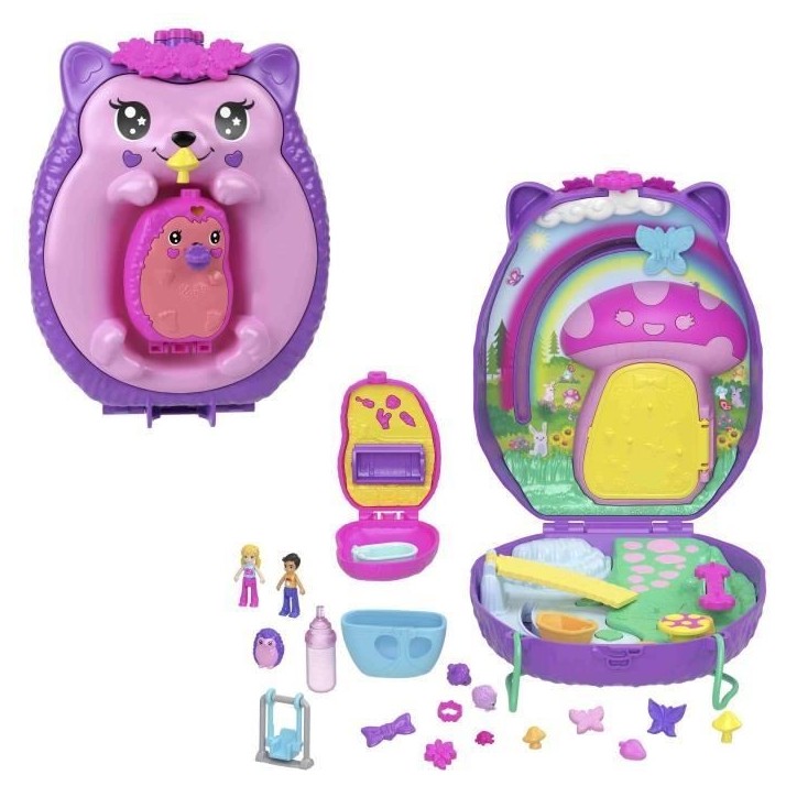 Polly Pocket Maman Et Bébé Hérissons Coffret Sac a Main 2 Figurines - JBJ91 4ans et plus