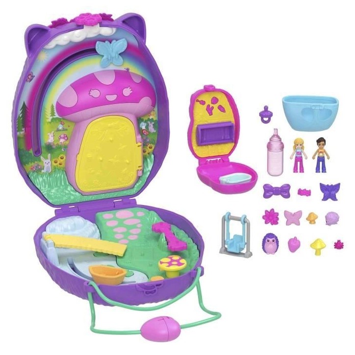 Polly Pocket Maman Et Bébé Hérissons Coffret Sac a Main 2 Figurines - JBJ91 4ans et plus