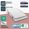 Matelas 90 x 190 cm - Hauteur 24 cm - 380 ressorts ensachés - 7 zones