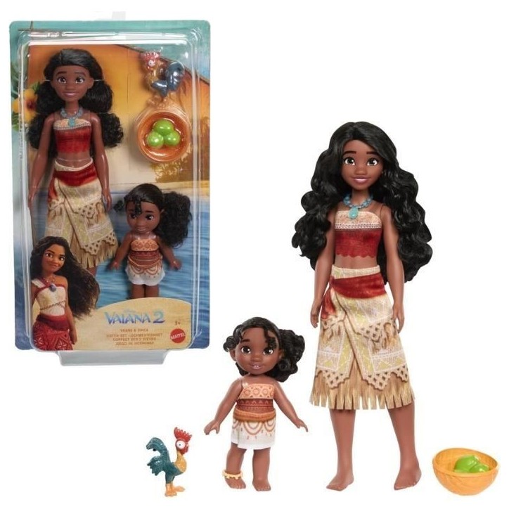MATTEL Disney Vaiana 2 - Coffret des 2 soeurs - poupée du film Vaiana 2 JBT66 MATTEL Disney Vaiana 2 - Coffret des 2 soeurs - poupée du film Vaiana 2 JBT66