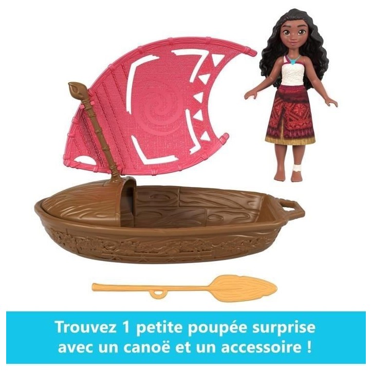 MATTEL Disney Vaiana 2 Pirogue et ses 3 surprises JBT68