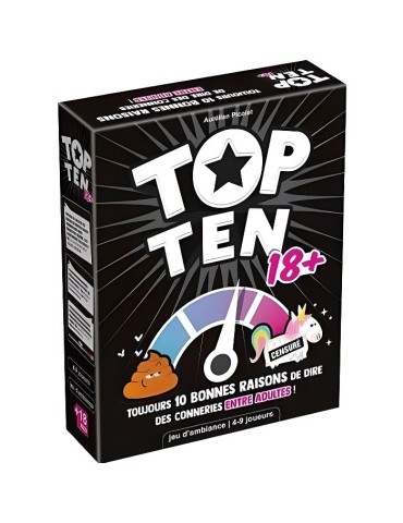 Cocktail Games | Top Ten 18+| Jeu de société | a partir de 14 ans | 4 a 9 joueurs | 30 minutes